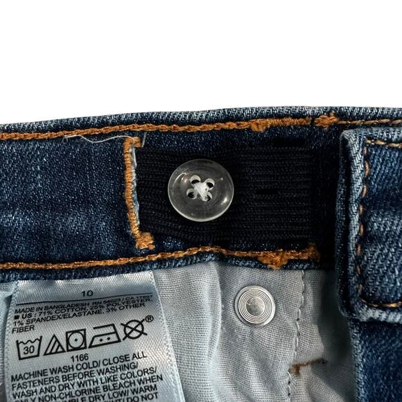 Old Navy Girl’s Boot Cut Jeans Denim Built in Tough Dark Wash Size 10 - Picture 8 of 9